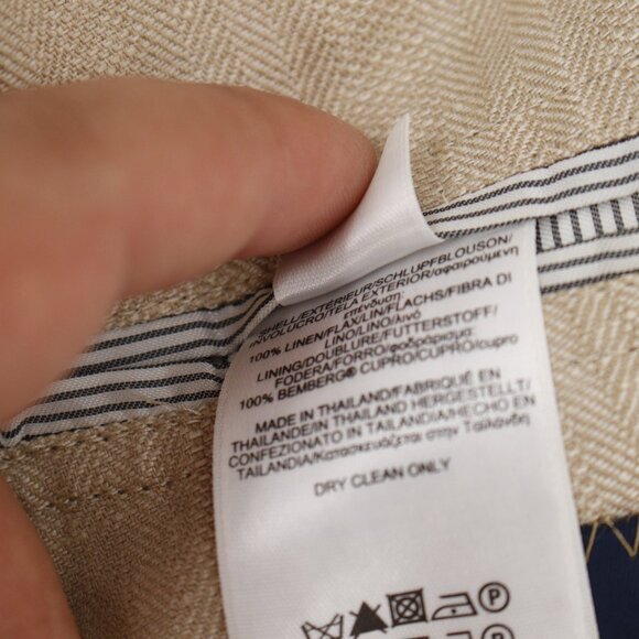 Brooks brothers Baird mcnutt sport coat Mens 46R madison 1818 herringbone linen - Picture 15 of 15